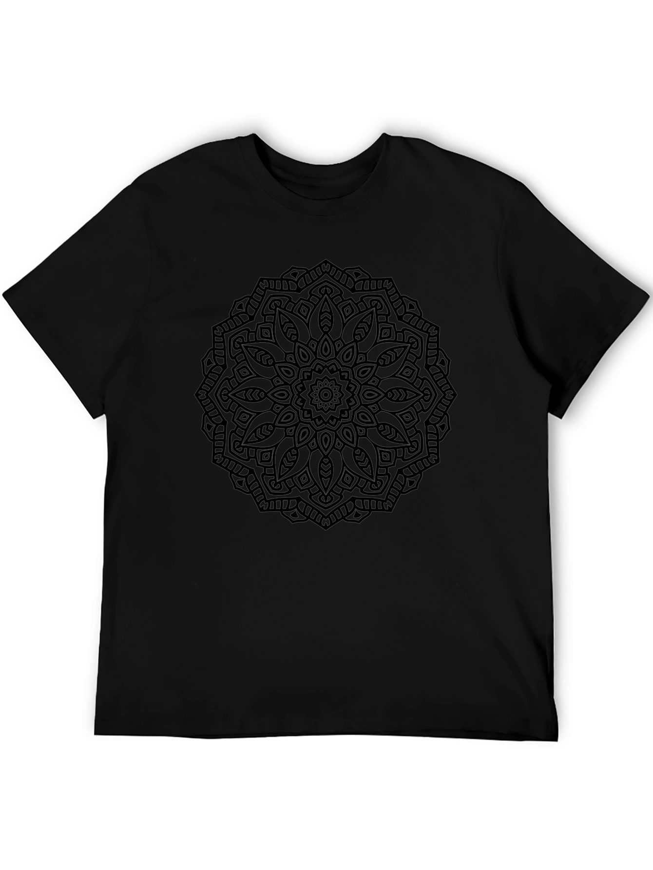 Black Mandala Graphic T-Shirt - Stylish Casual Wear
