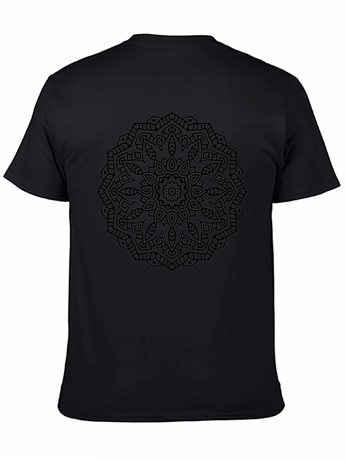 Black Mandala Graphic T-Shirt - Stylish Casual Wear