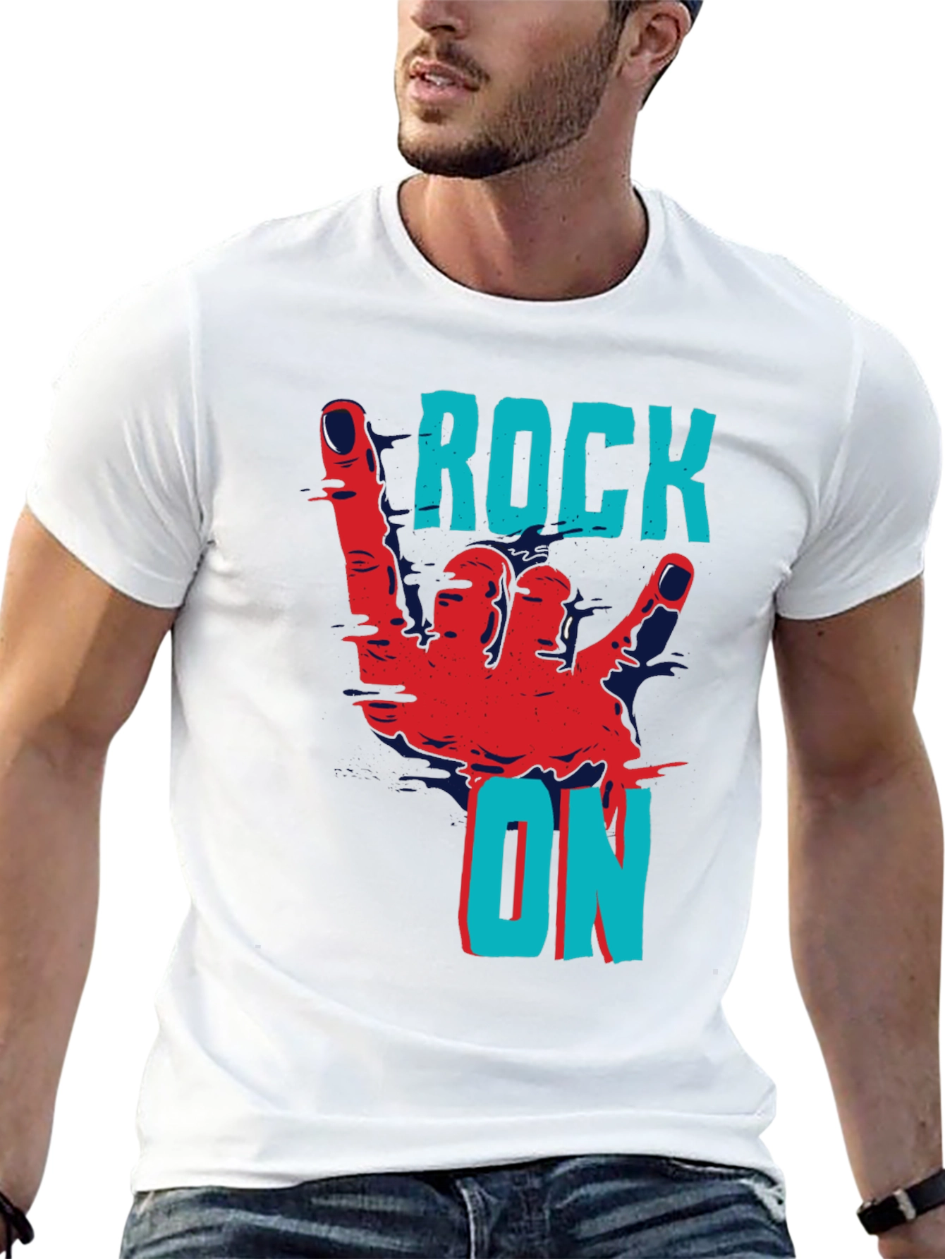 Rock On Graphic Tee - Black