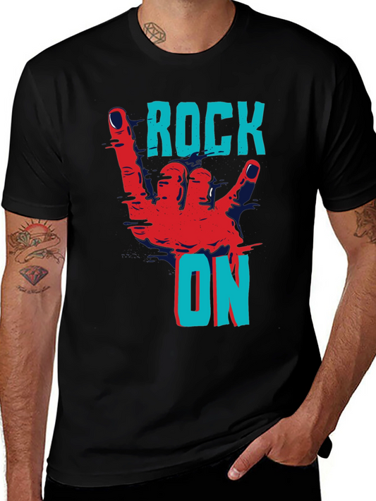 Rock On Graphic Tee - Black