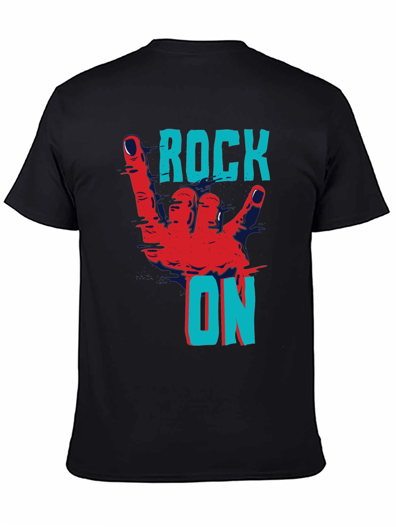 Rock On Graphic Tee - Black