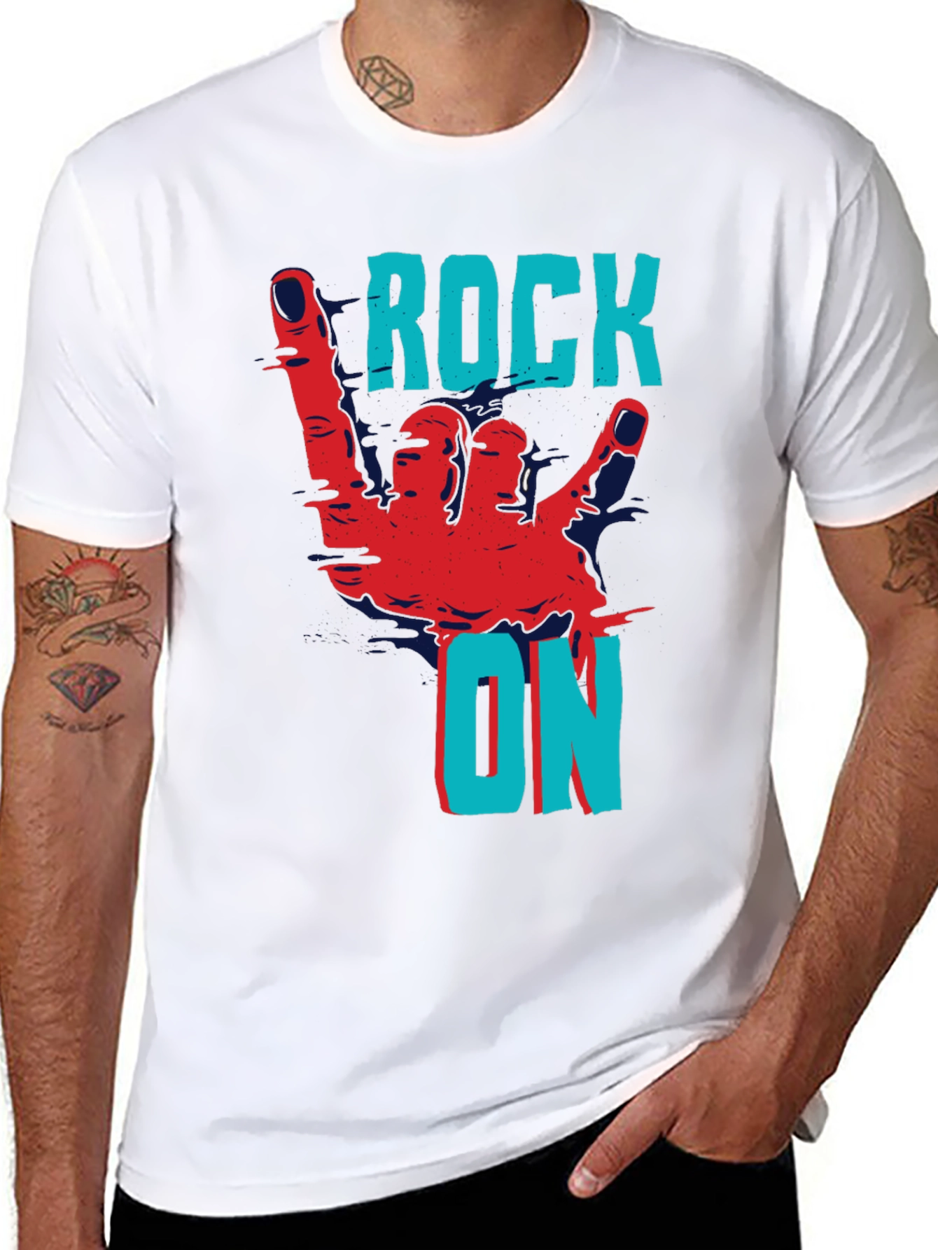 Rock On Graphic Tee - Black