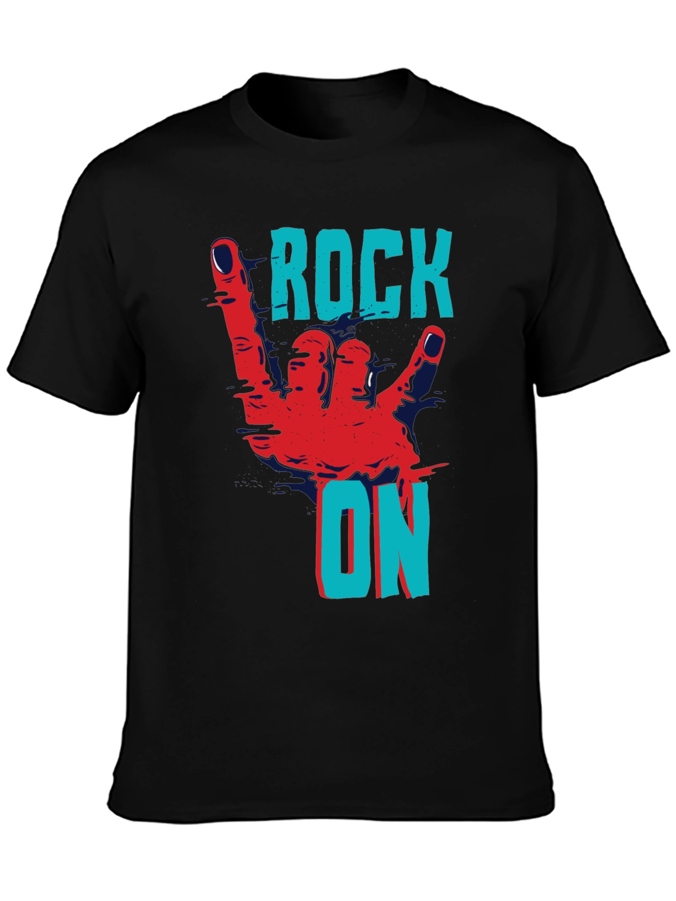 Rock On Graphic Tee - Black