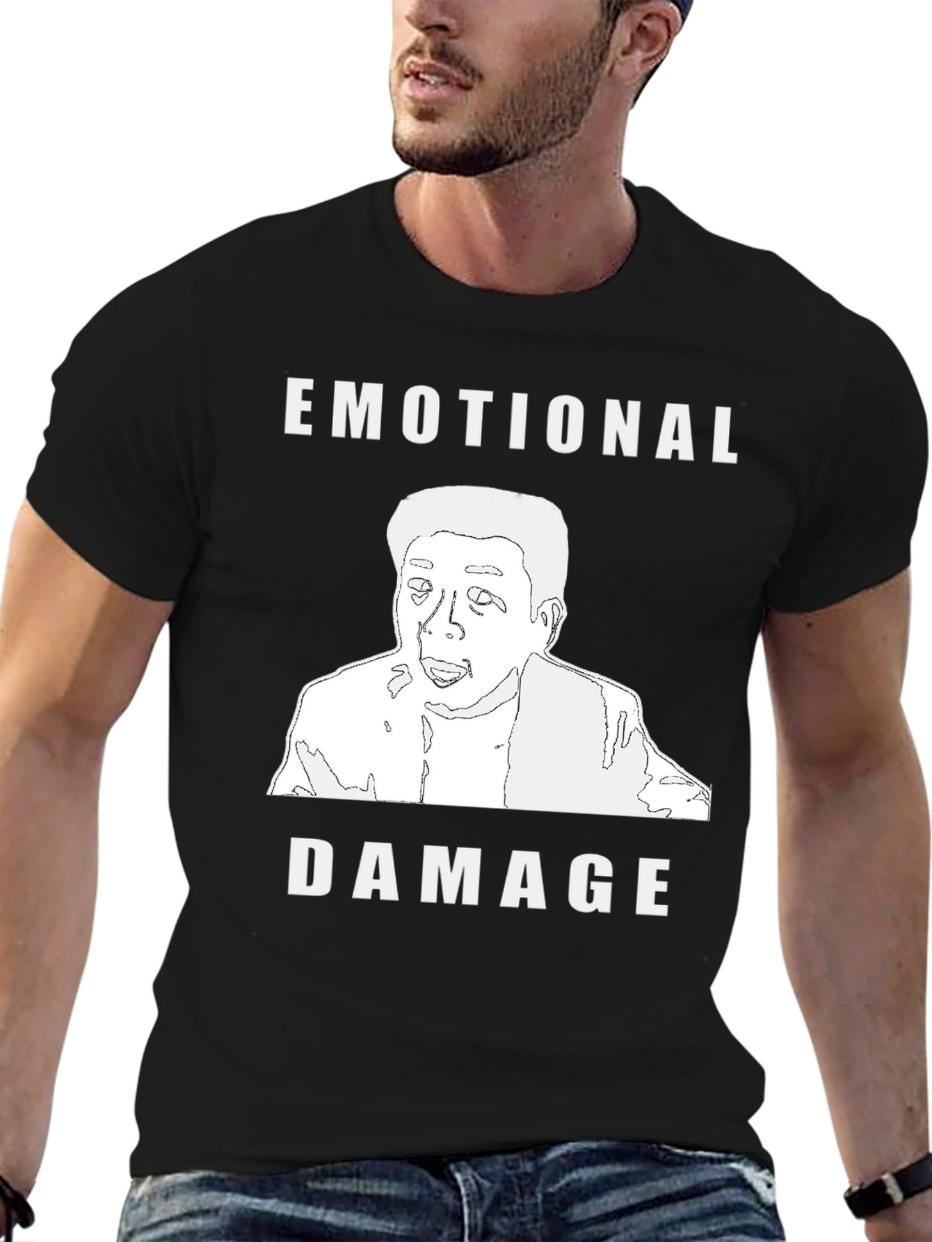 Emotional Damage Graphic T-Shirt - Black