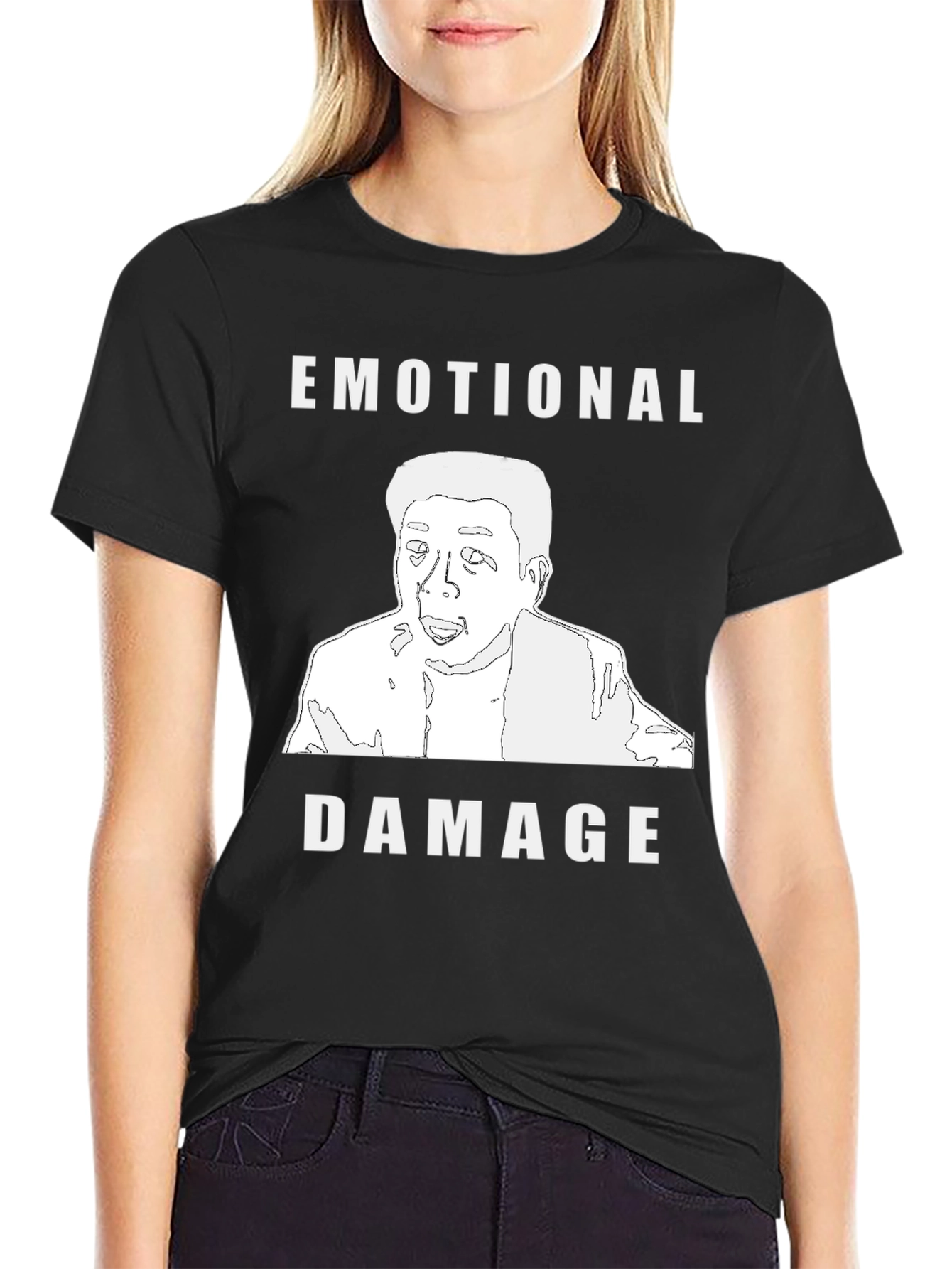 Emotional Damage Graphic T-Shirt - Black