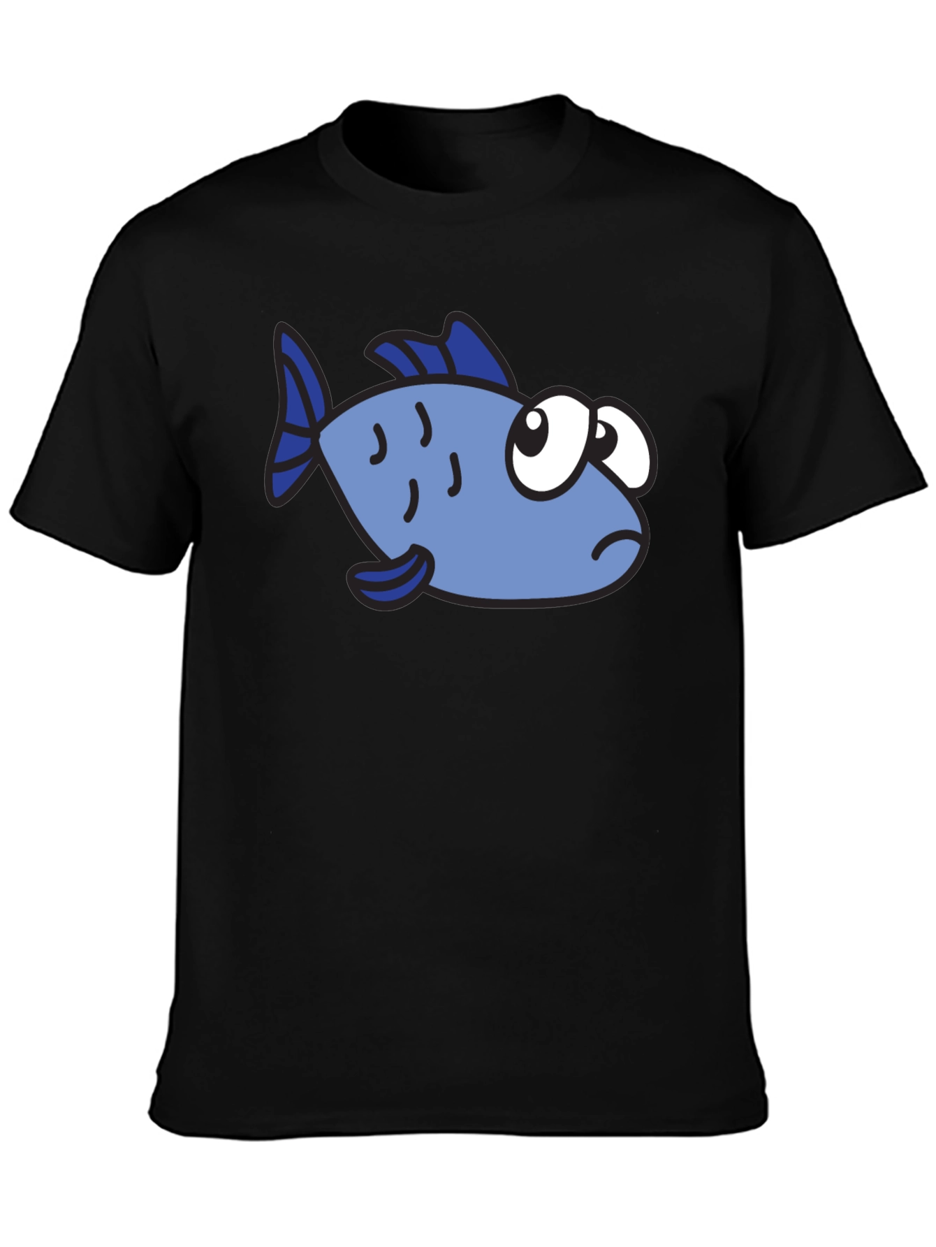 Cartoon Fish Graphic T-Shirt