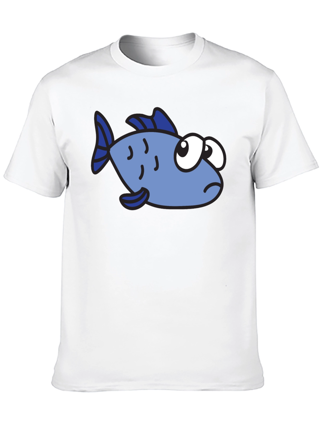 Cartoon Fish Graphic T-Shirt