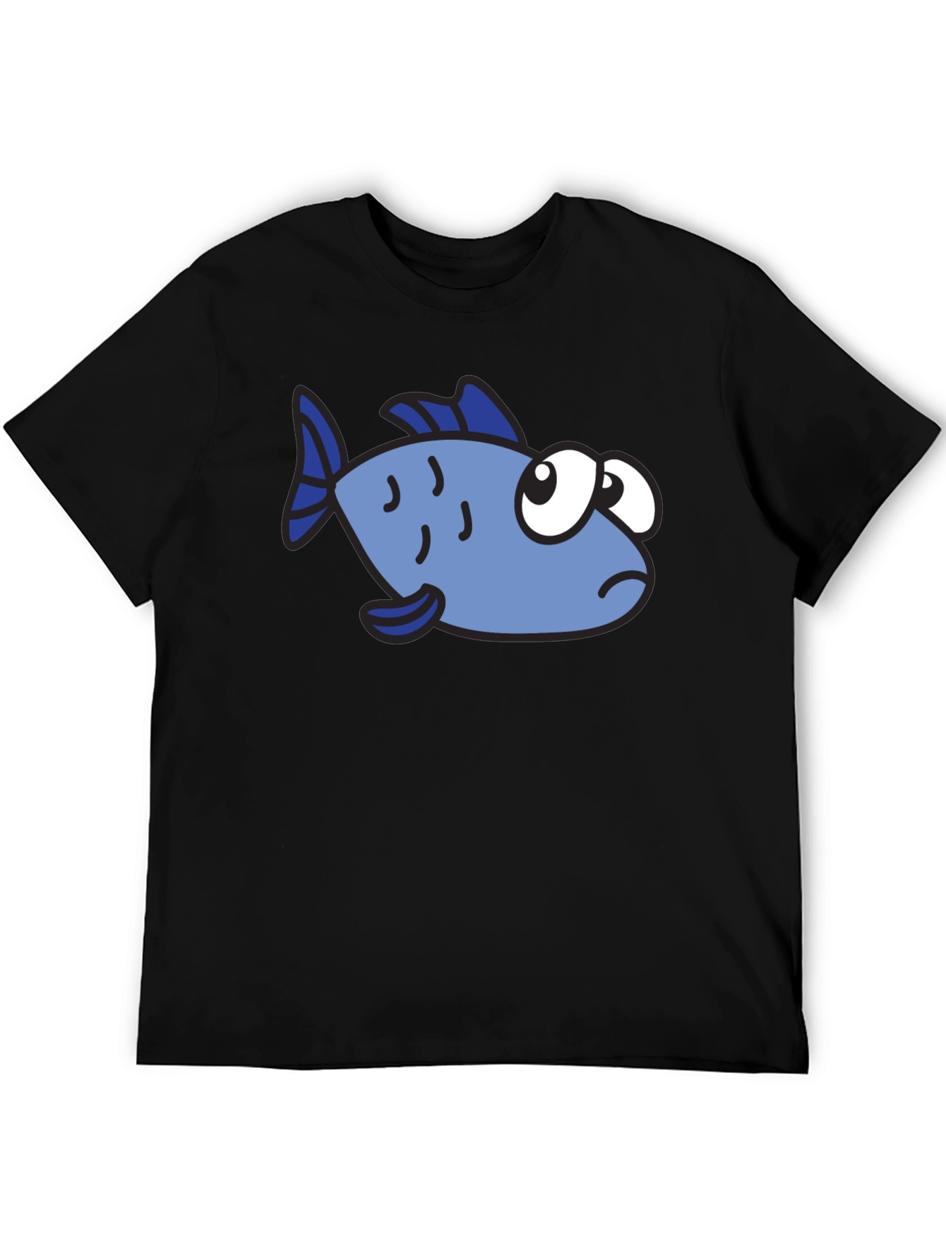 Cartoon Fish Graphic T-Shirt