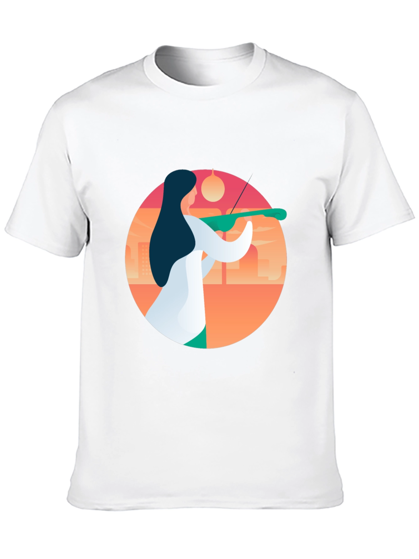 Abstract Musician Graphic Tee - Black