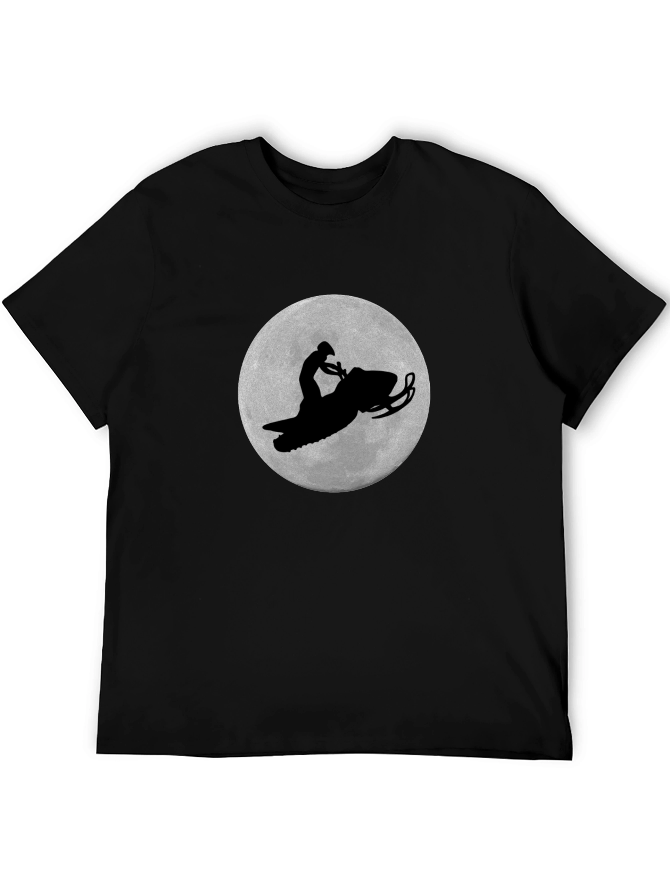 Snowmobile Rider Black Graphic Tee