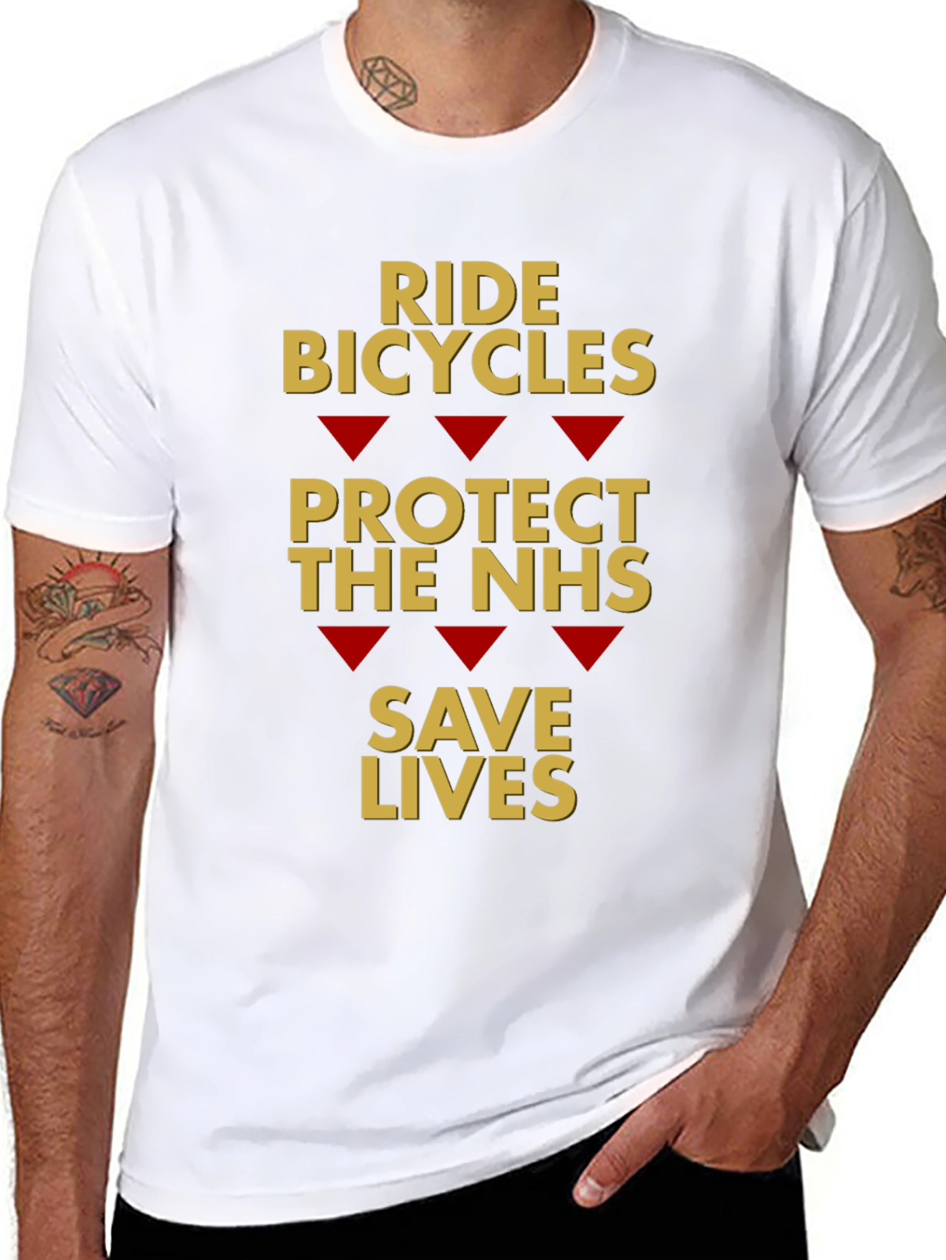 Ride Bicycles Protect NHS Save Lives T-Shirt