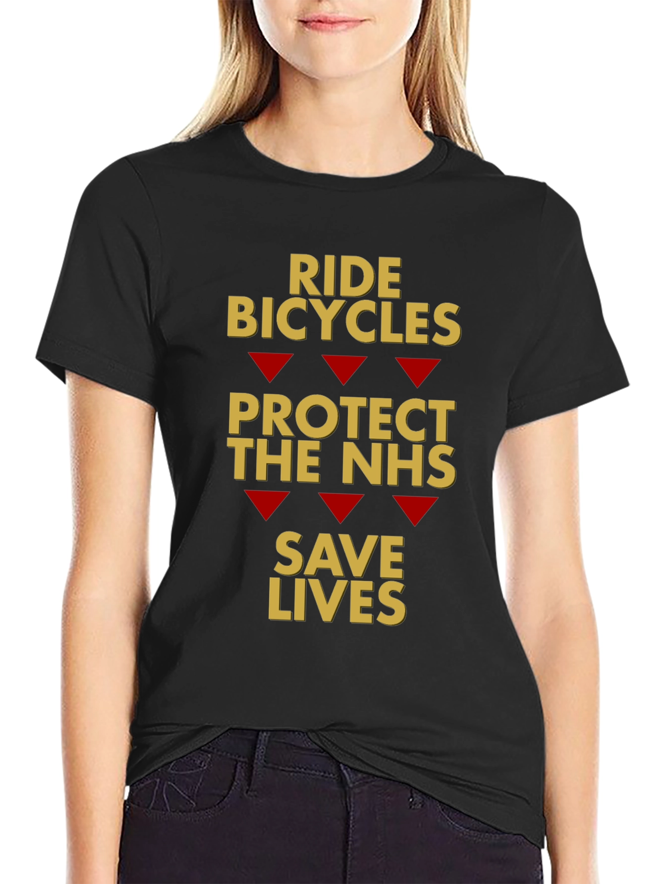 Ride Bicycles Protect NHS Save Lives T-Shirt