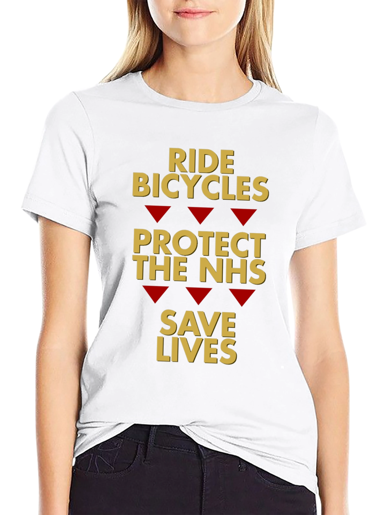 Ride Bicycles Protect NHS Save Lives T-Shirt