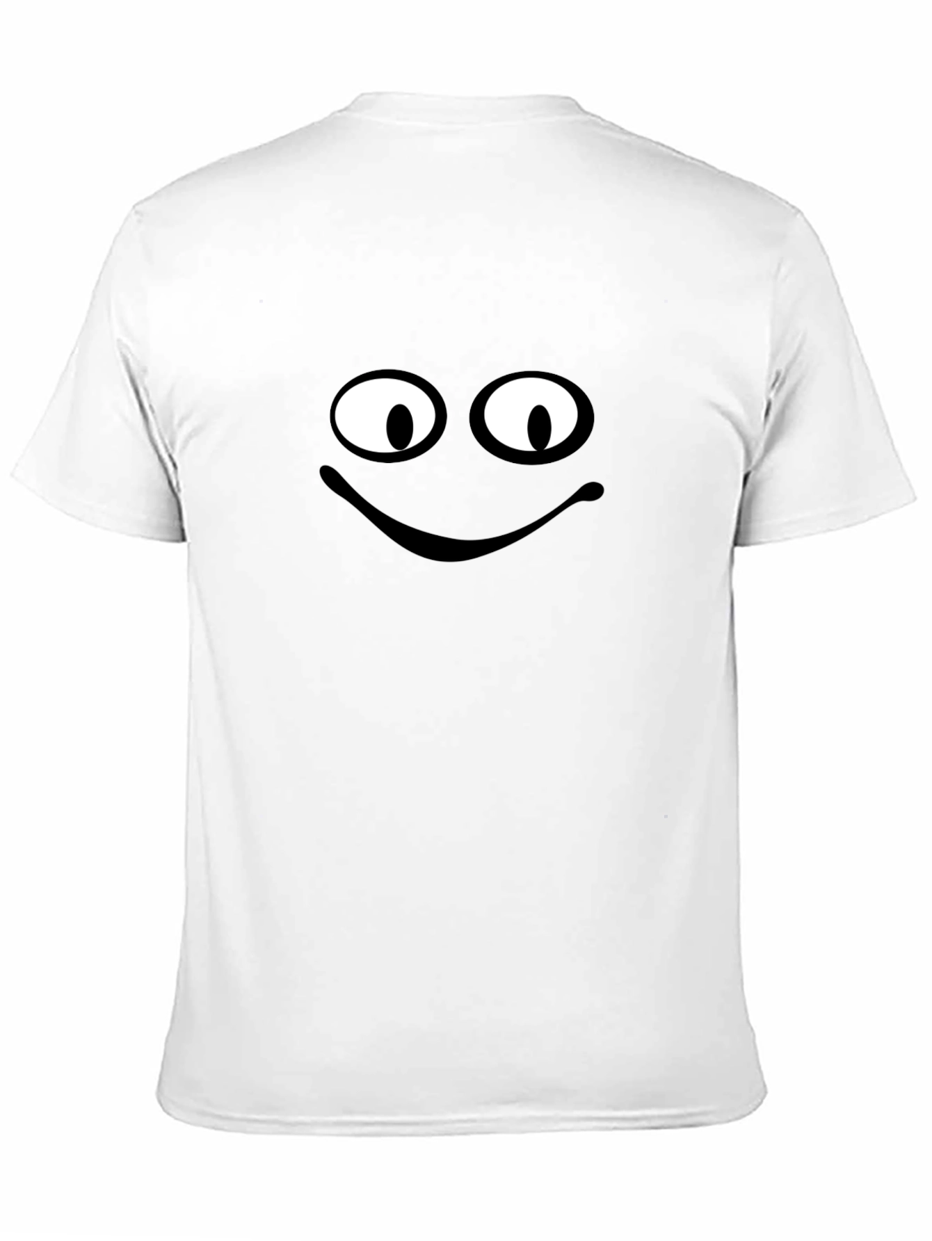 Smiling Face Graphic Black T-Shirt
