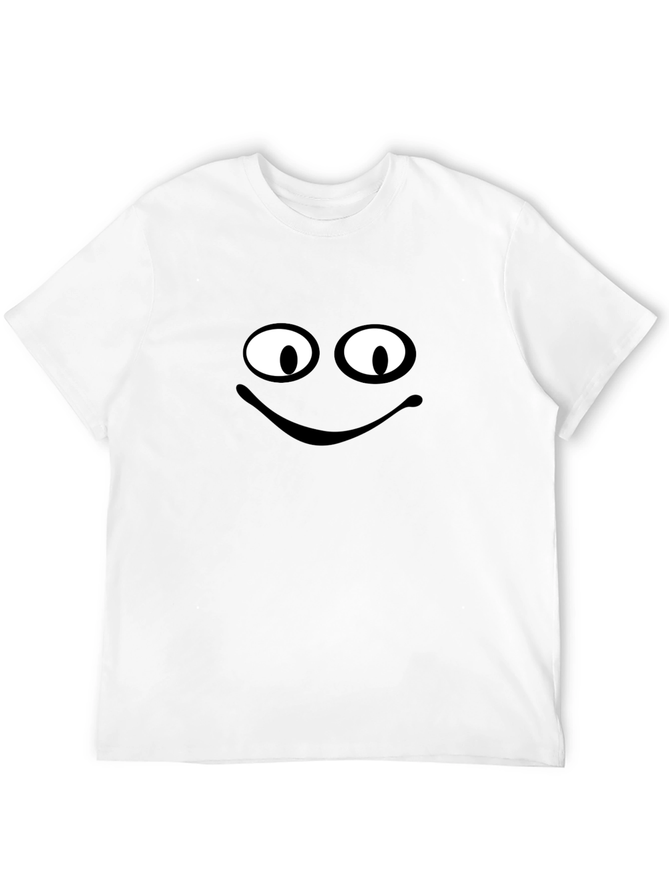Smiling Face Graphic Black T-Shirt