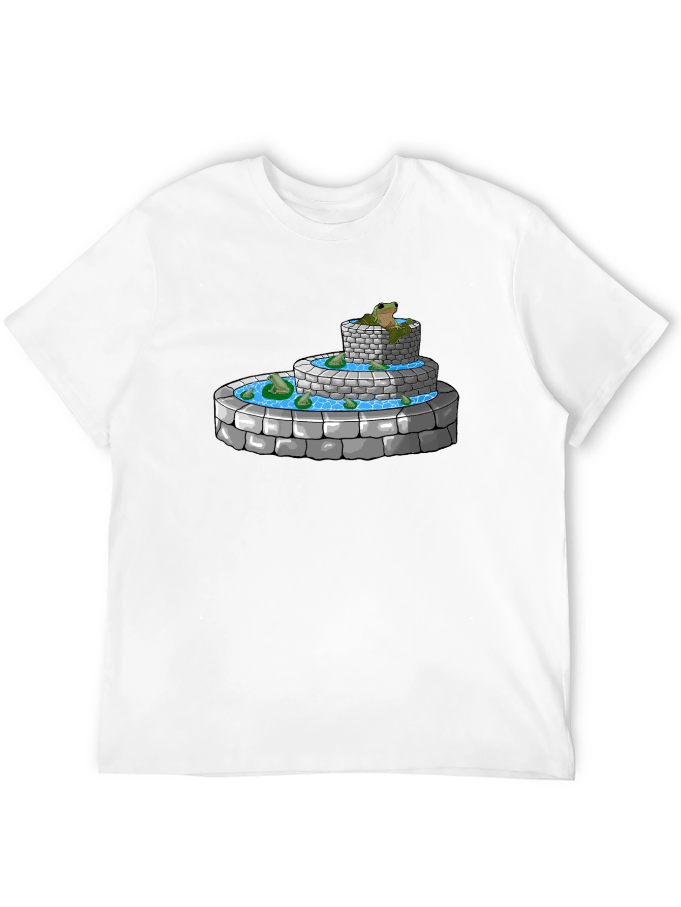 Frog Fountain Graphic Tee - Black
