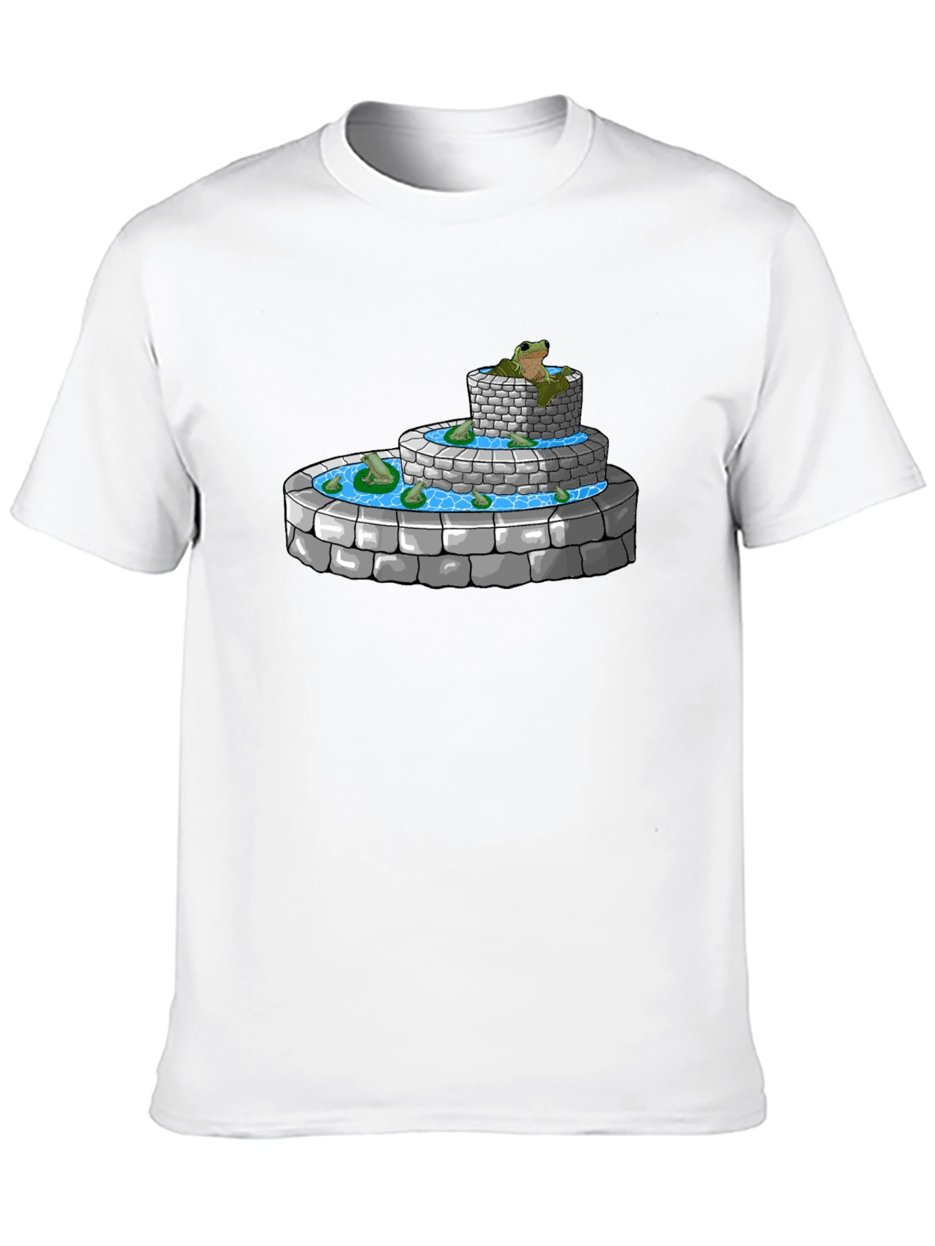 Frog Fountain Graphic Tee - Black