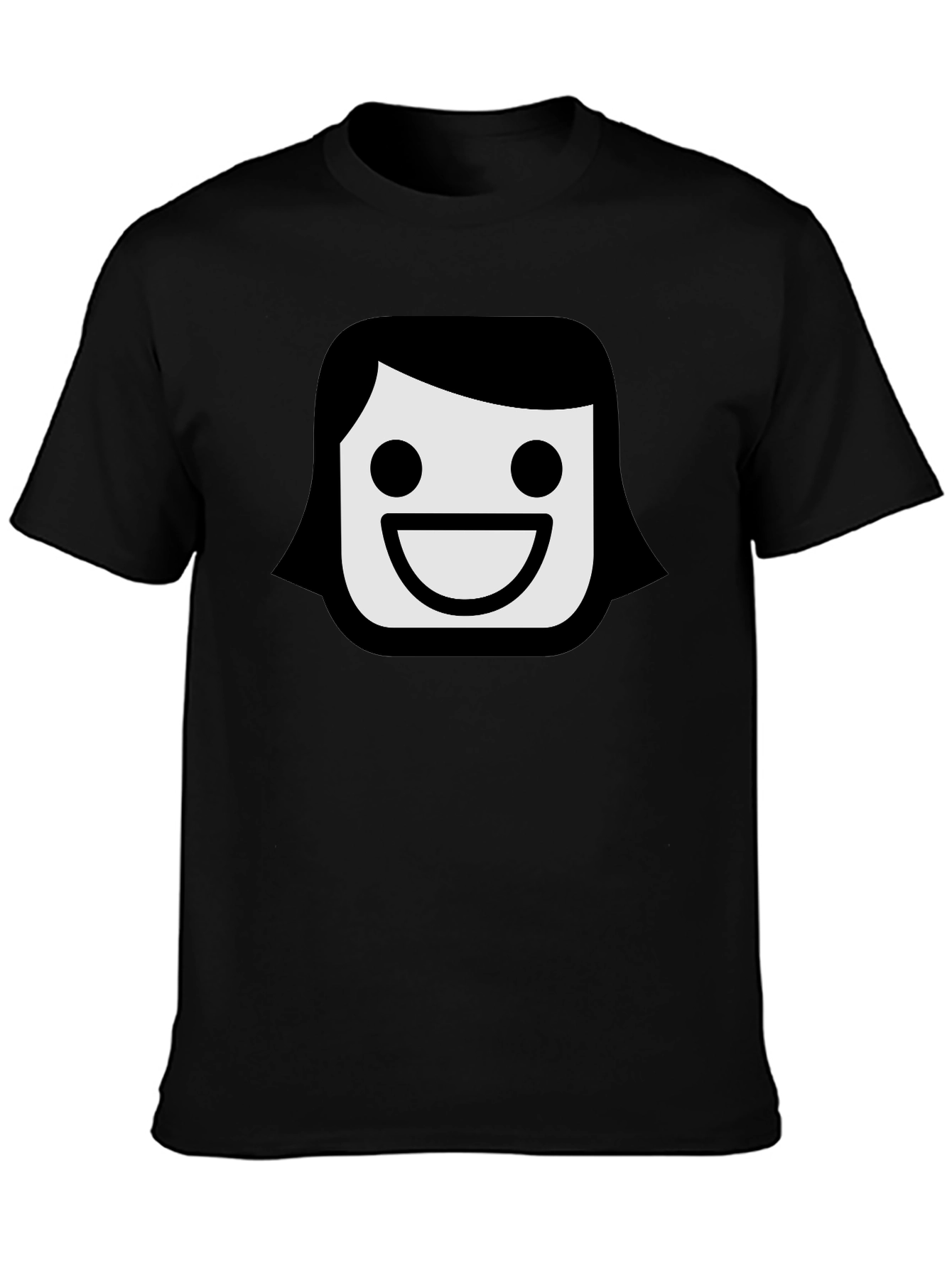 Smiling Face Emoji T-Shirt - Black Graphic Tee