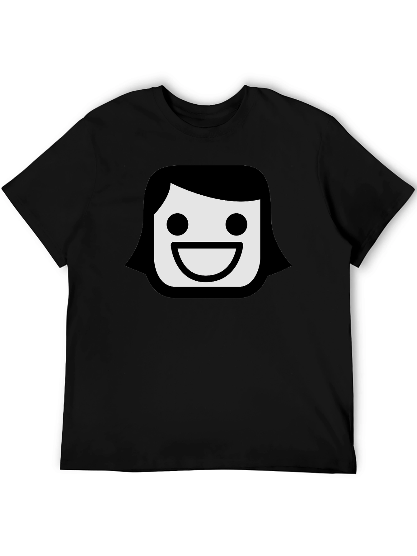 Smiling Face Emoji T-Shirt - Black Graphic Tee