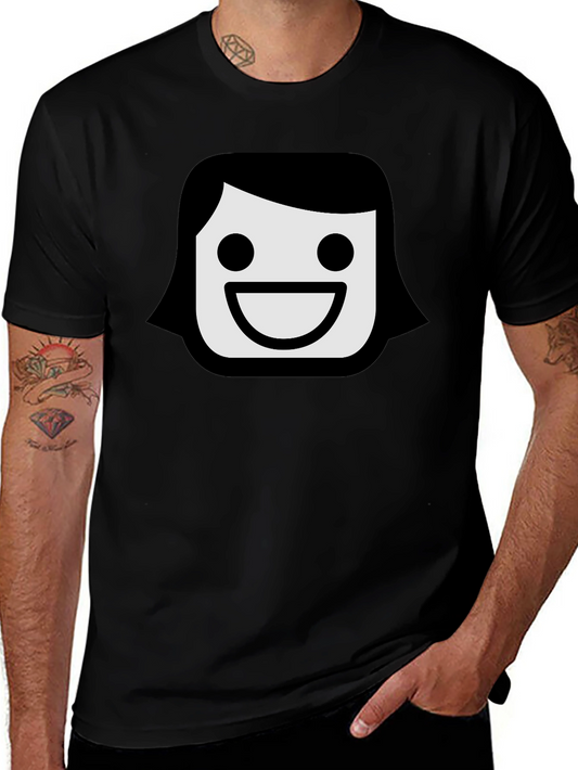 Smiling Face Emoji T-Shirt - Black Graphic Tee