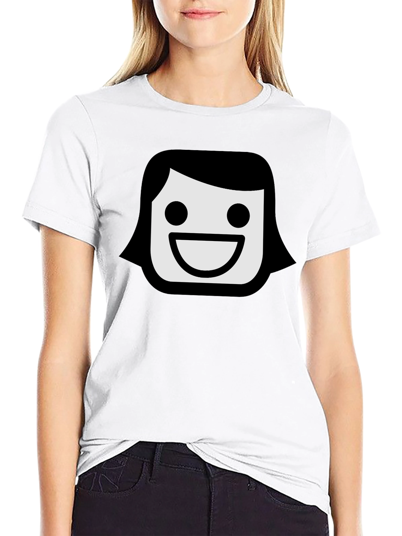 Smiling Face Emoji T-Shirt - Black Graphic Tee