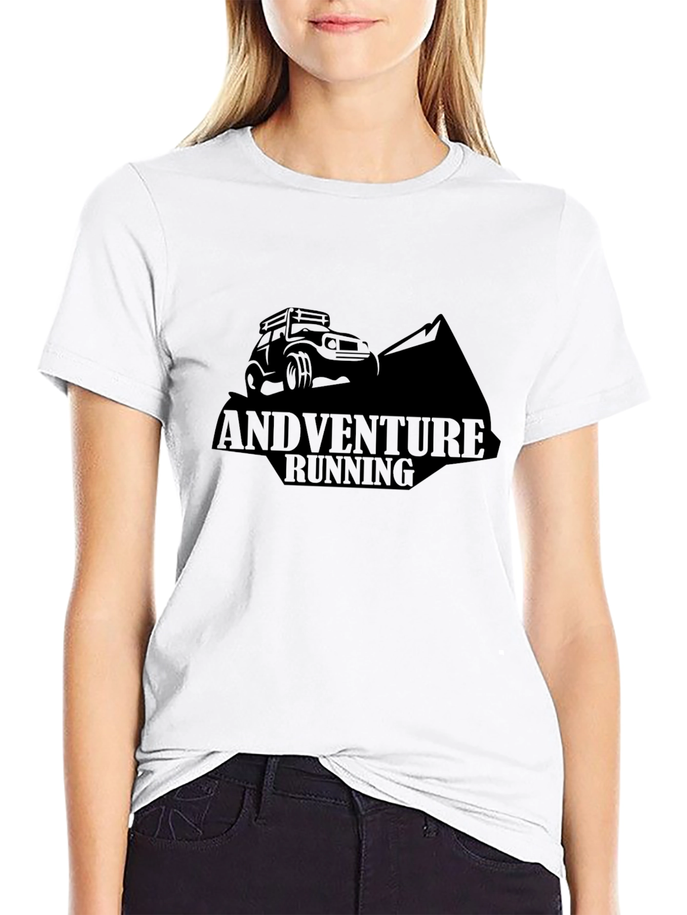 Adventure Running Black Graphic Tee