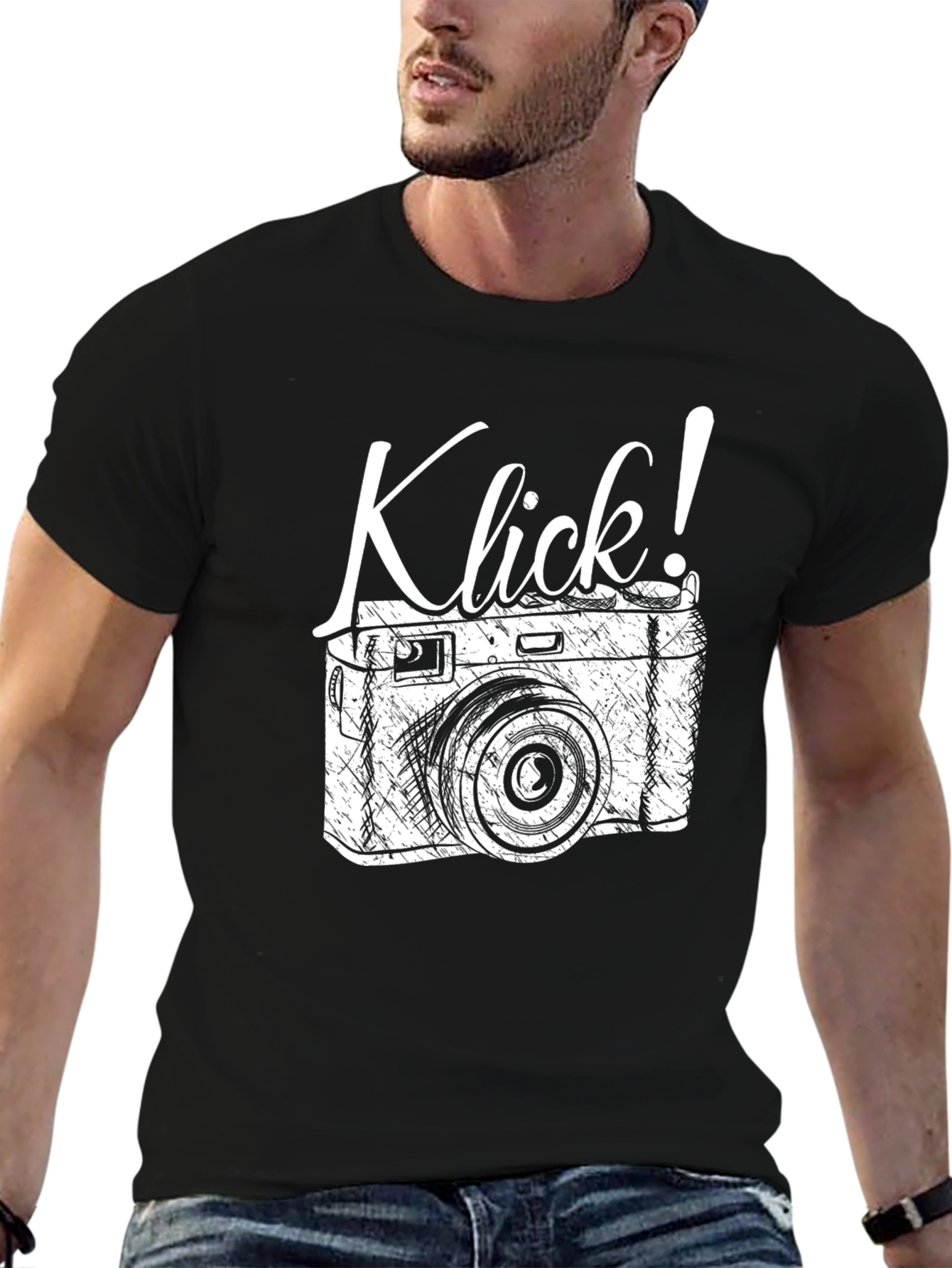 Klick! Camera Graphic T-Shirt - Retro Style