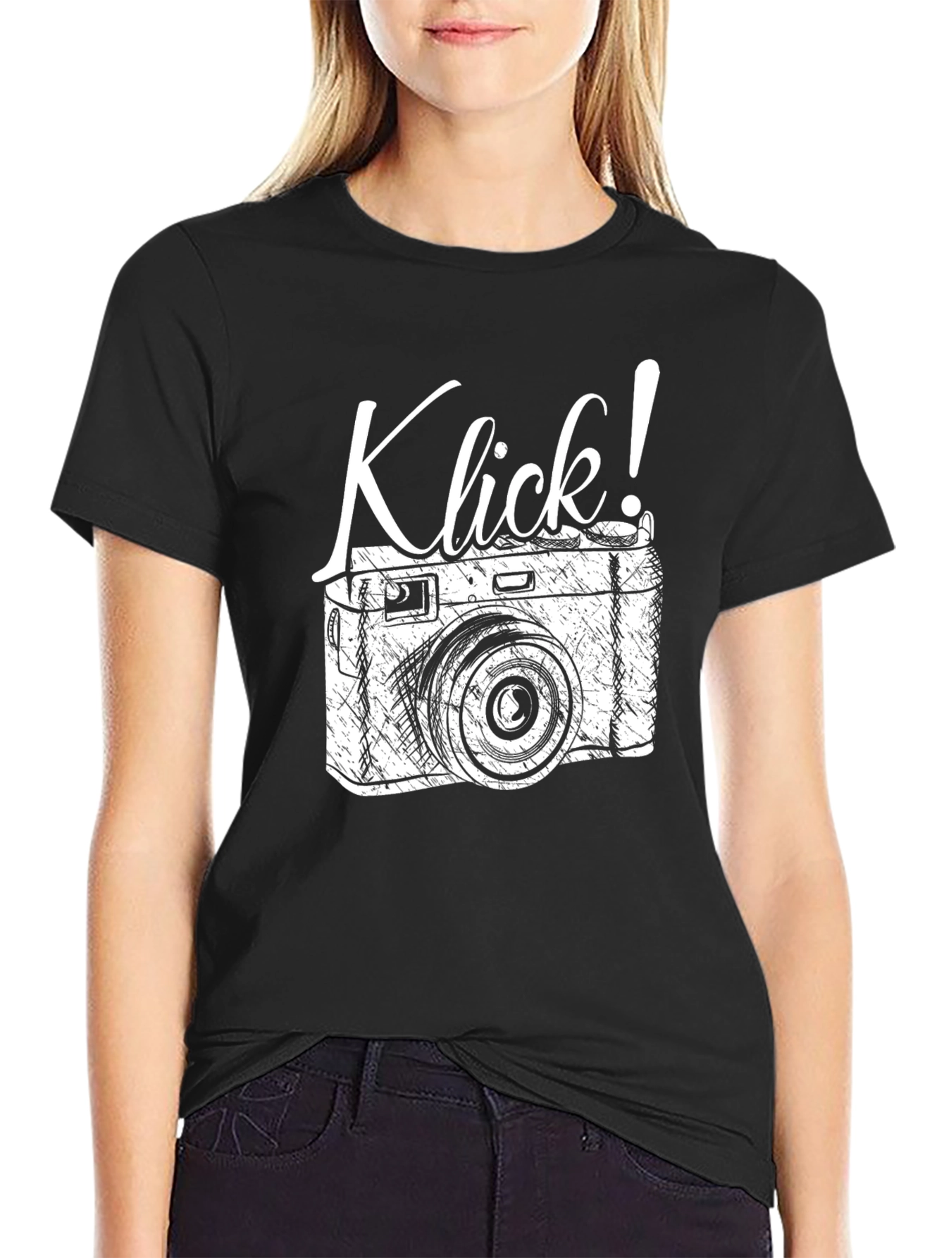 Klick! Camera Graphic T-Shirt - Retro Style