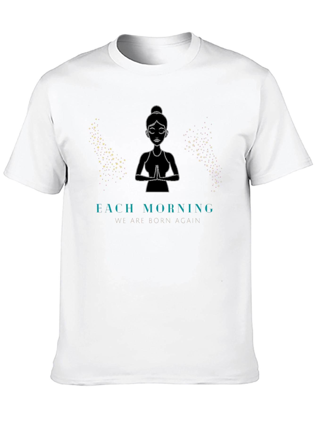 Zen Meditation Black T-Shirt - Each Morning