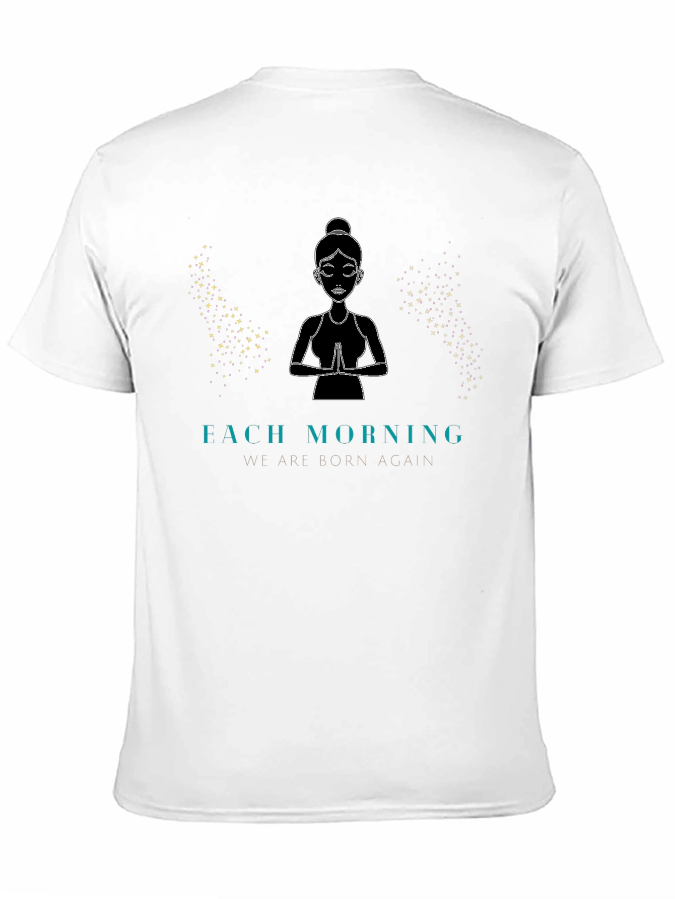 Zen Meditation Black T-Shirt - Each Morning