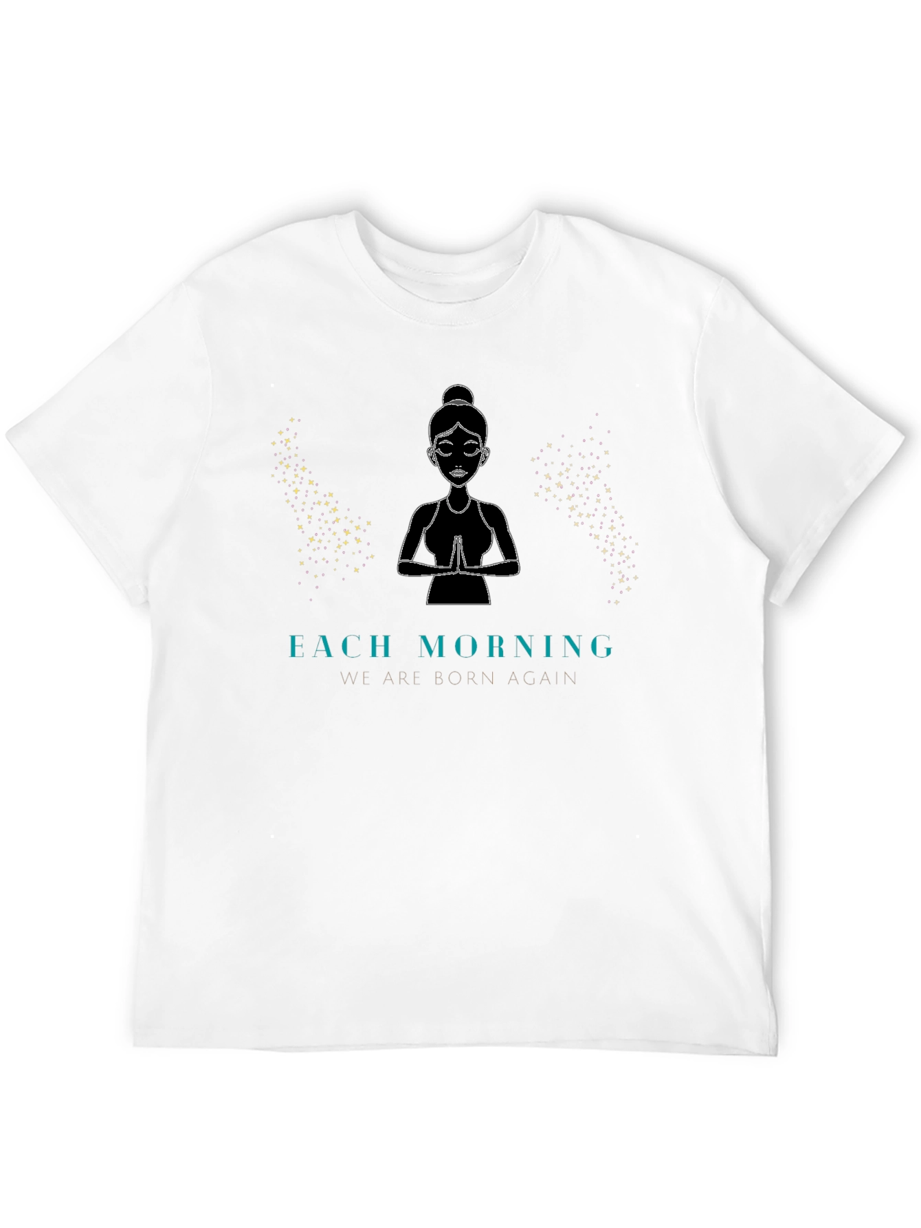 Zen Meditation Black T-Shirt - Each Morning