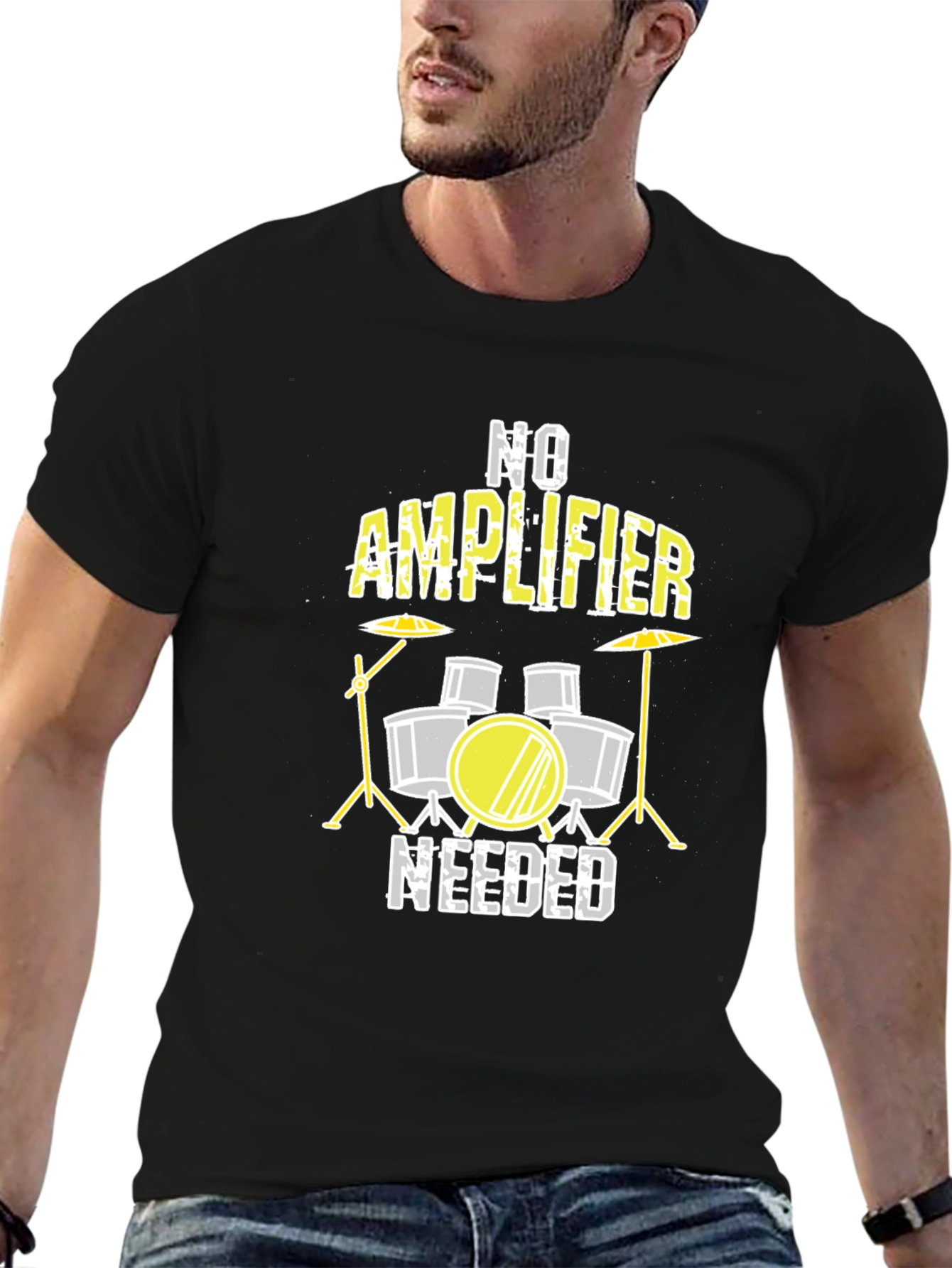 No Amplifier Needed Drummer T-Shirt
