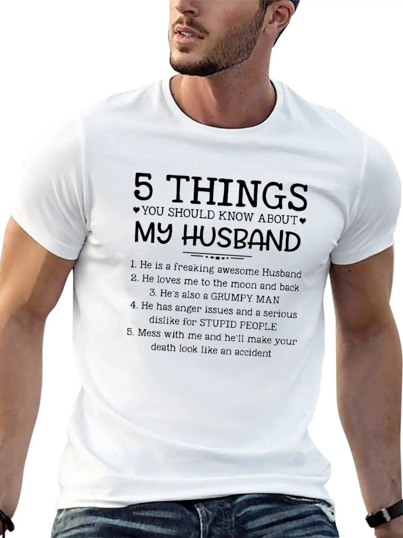 5 Things You Should Know About My Husband T-Shirt Unisex Casual T-Shirt – Clean Design For Daily Comfort