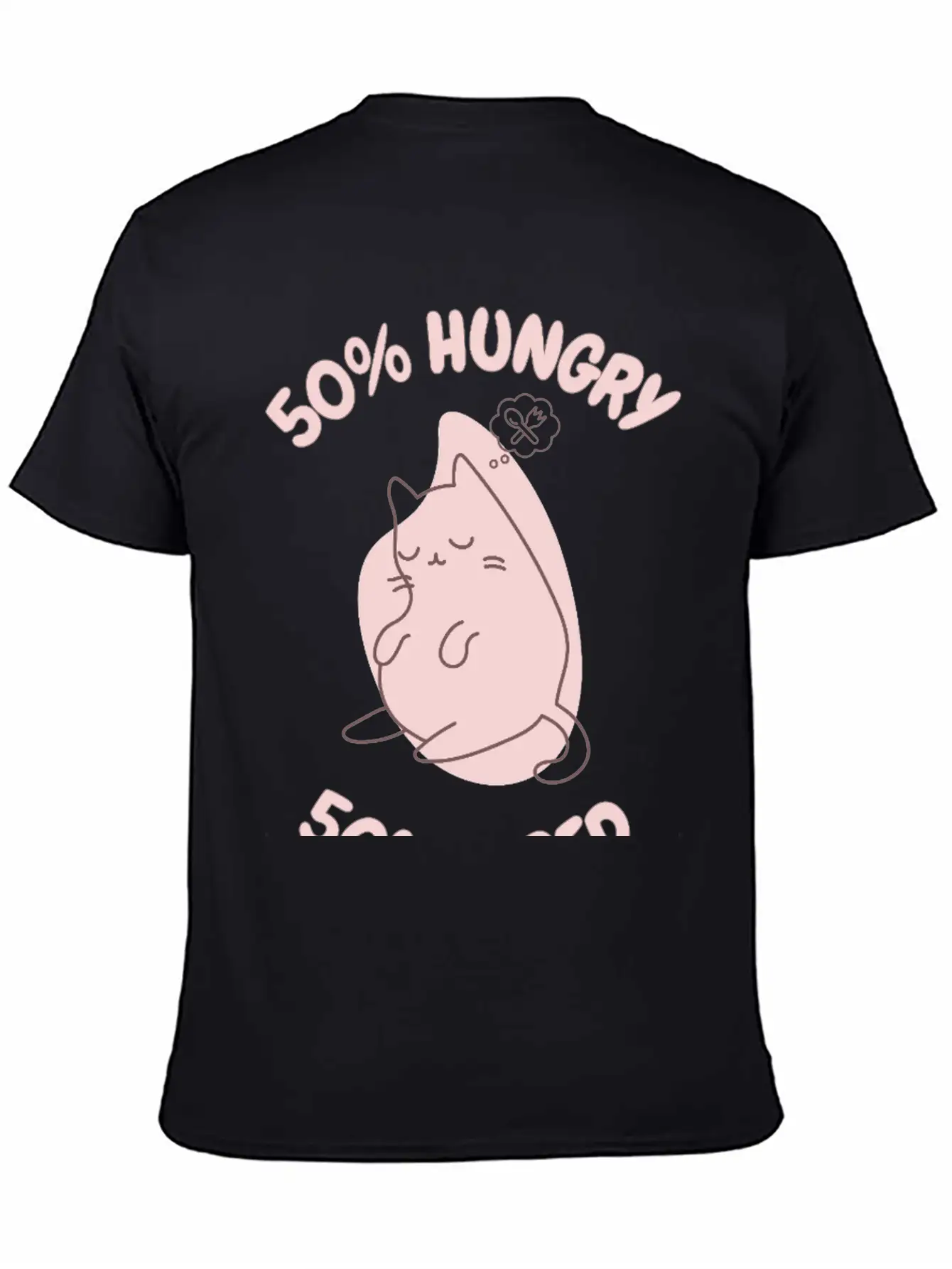 50% Tired 50% Hungry Comfortable Minimalist Graphic Tee – Summer Style Essential