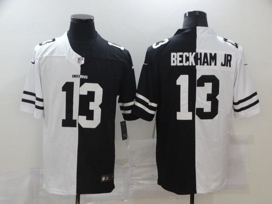 Men's Cleveland Browns Odell Beckham Jr. #13 Black/White Game Jerseys