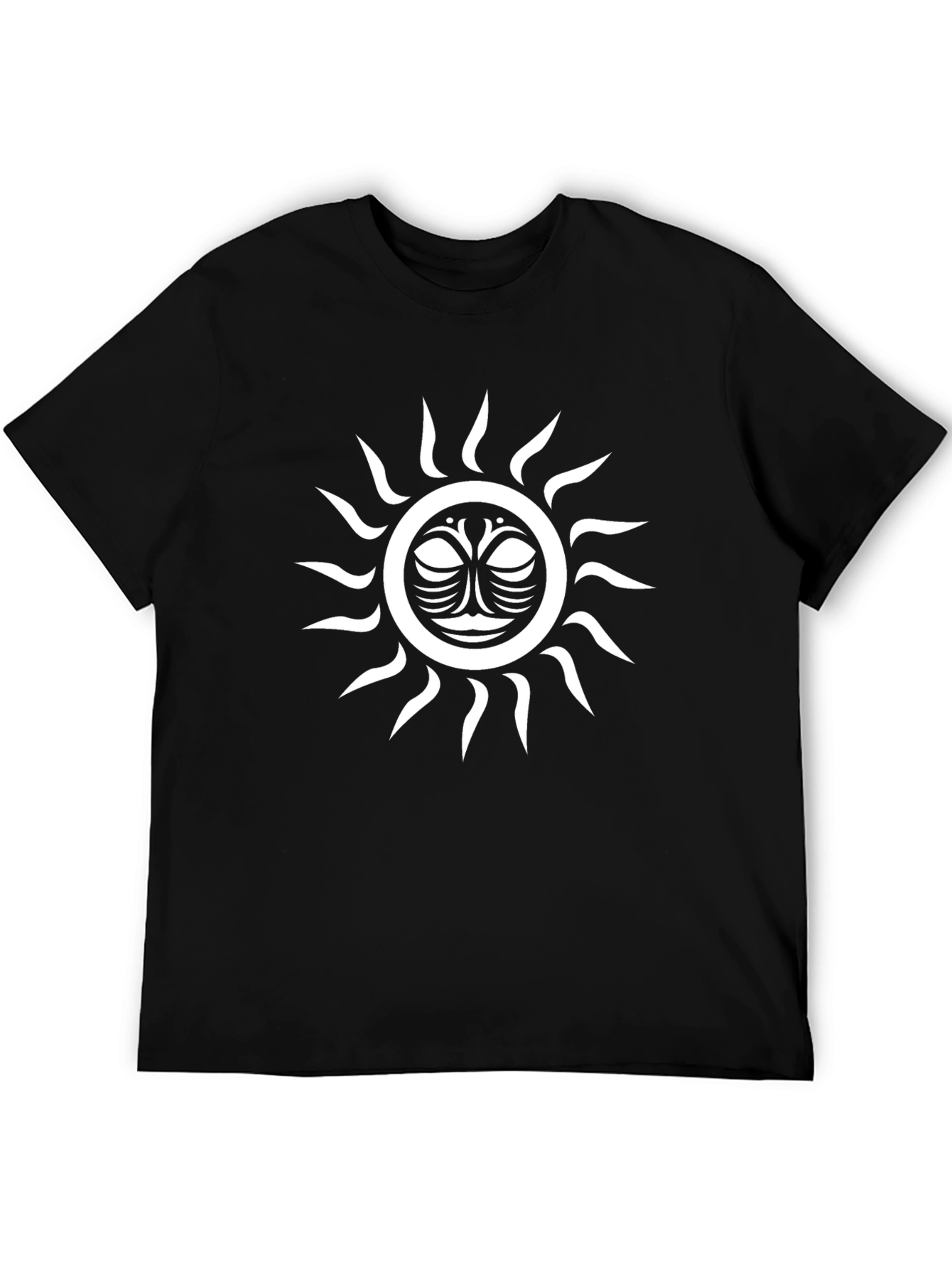 Tribal Sun Graphic Tee - Mens Black T-Shirt