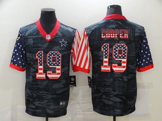 Men's Dallas Cowboys Amari Cooper #19 Gray Camouflage Game Player Jerseys