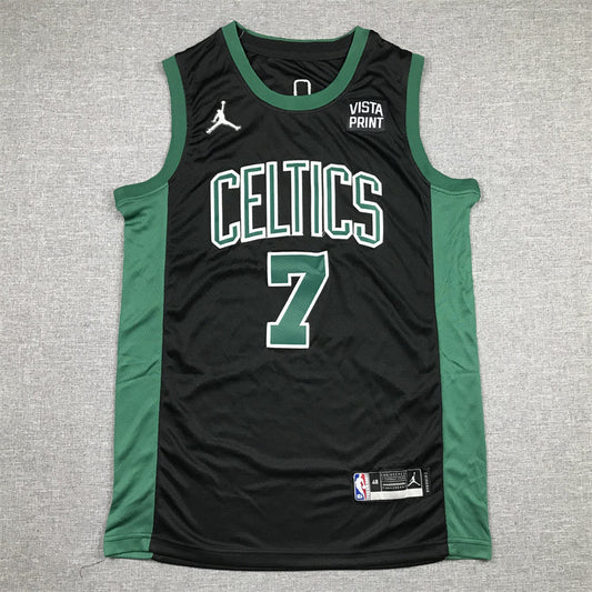 Men's Boston Celtics Jaylen Brown #7 Black 2022/23 Swingman Jerseys - Statement Edition