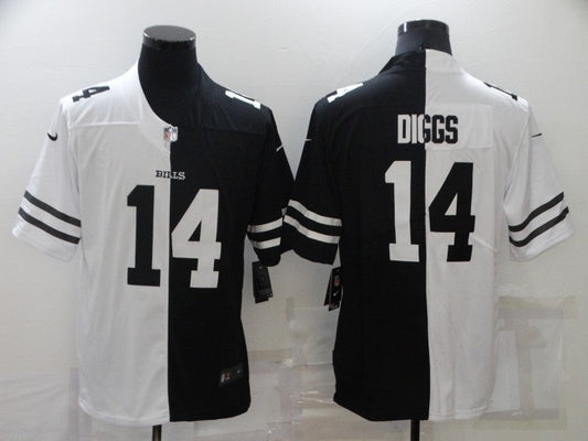 Men's Buffalo Bills Stefon Diggs #14 Black/White Game Jerseys