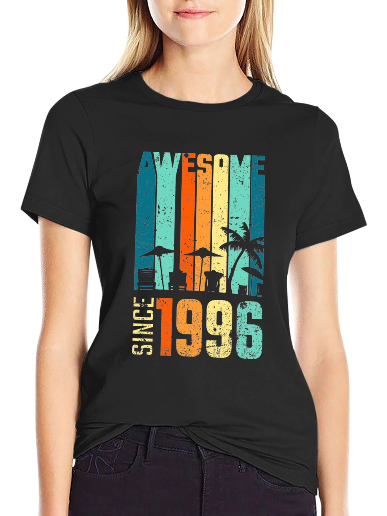 Awesome Since 1996 Beach Graphic T-Shirt