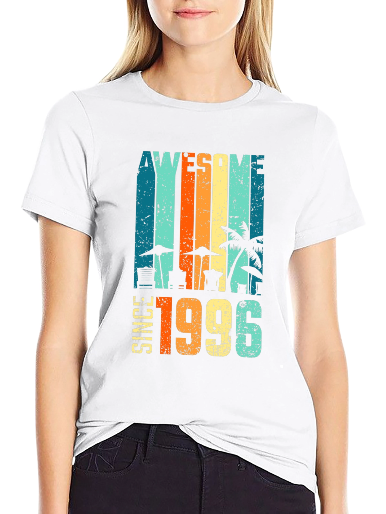 Awesome Since 1996 Beach Graphic T-Shirt