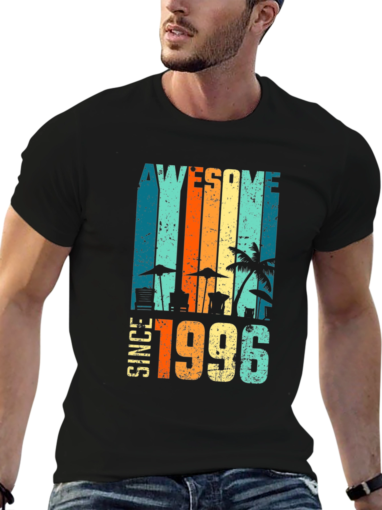 Awesome Since 1996 Beach Graphic T-Shirt