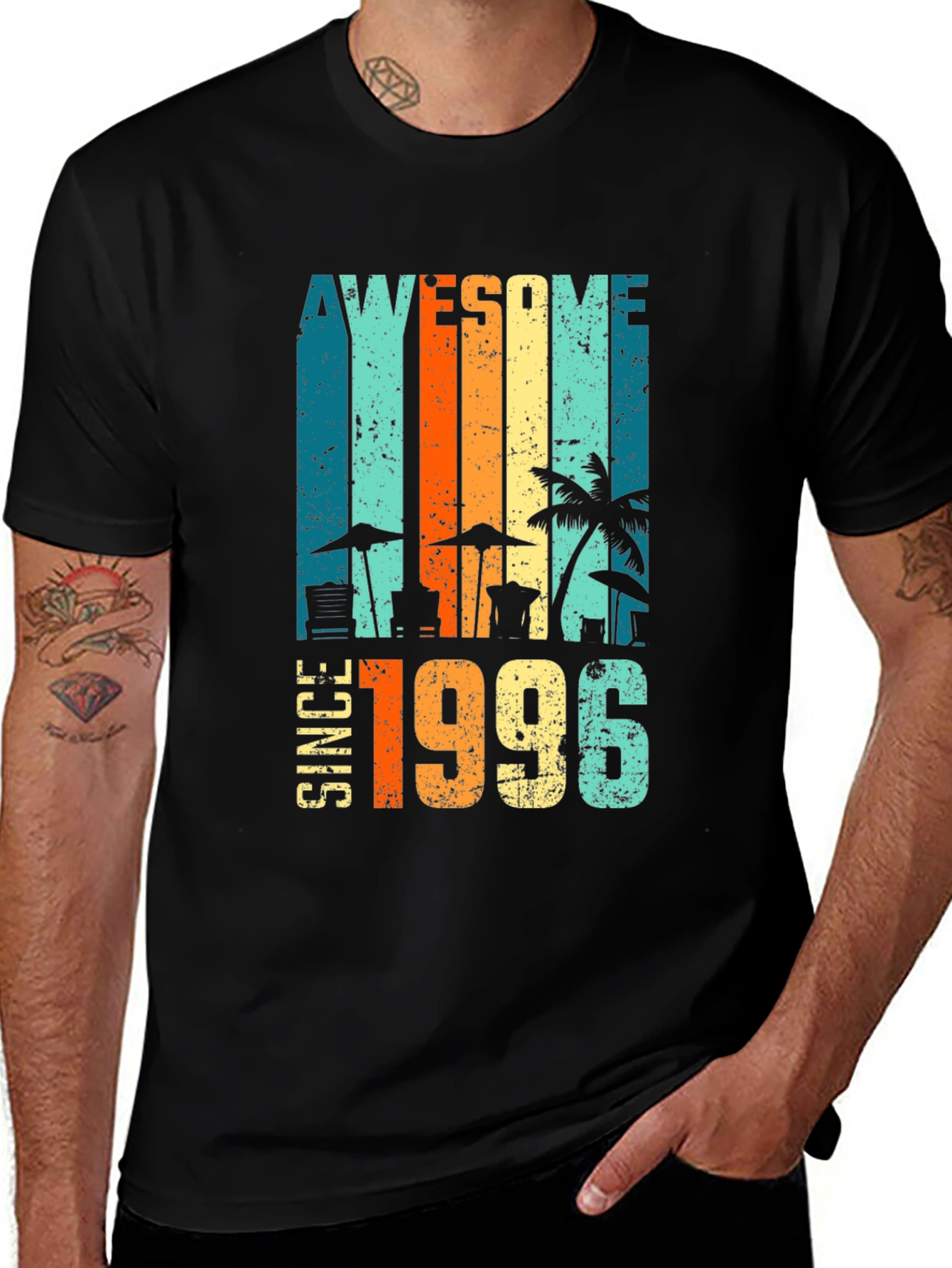 Awesome Since 1996 Beach Graphic T-Shirt