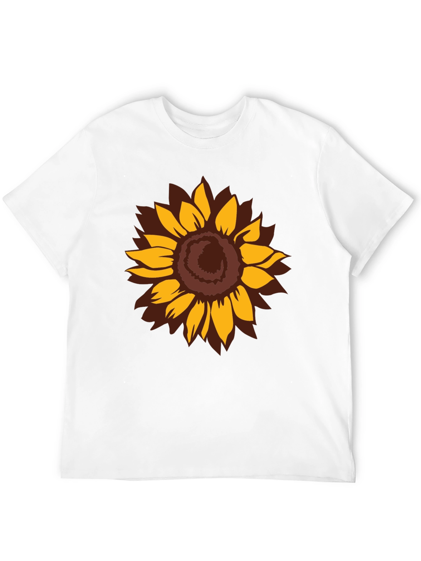 Sunflower Graphic Print Black T-Shirt