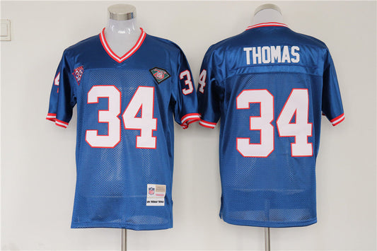 Men's Buffalo Bills Thurman Thomas Mitchell & Ness Blue Legacy Replica Player Jerseys