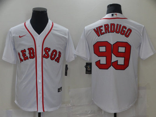 Men's Boston Red Sox Alex Verdugo #99 White Replica Baseball Jerseys