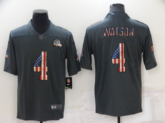 Men's Cleveland Browns Deshaun Watson #4 Black Player Jerseys
