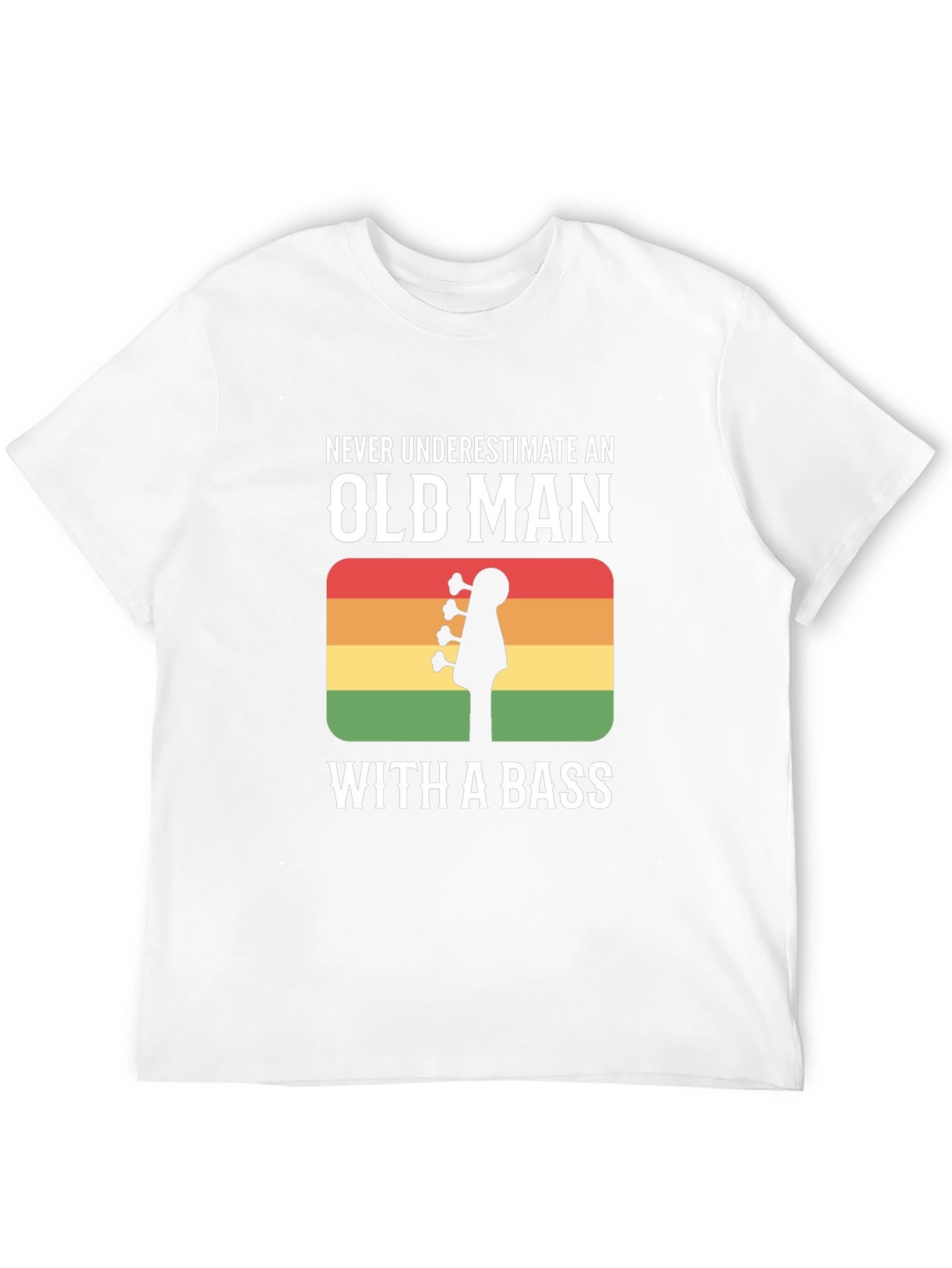 Old Man With a Bass Guitar T-Shirt