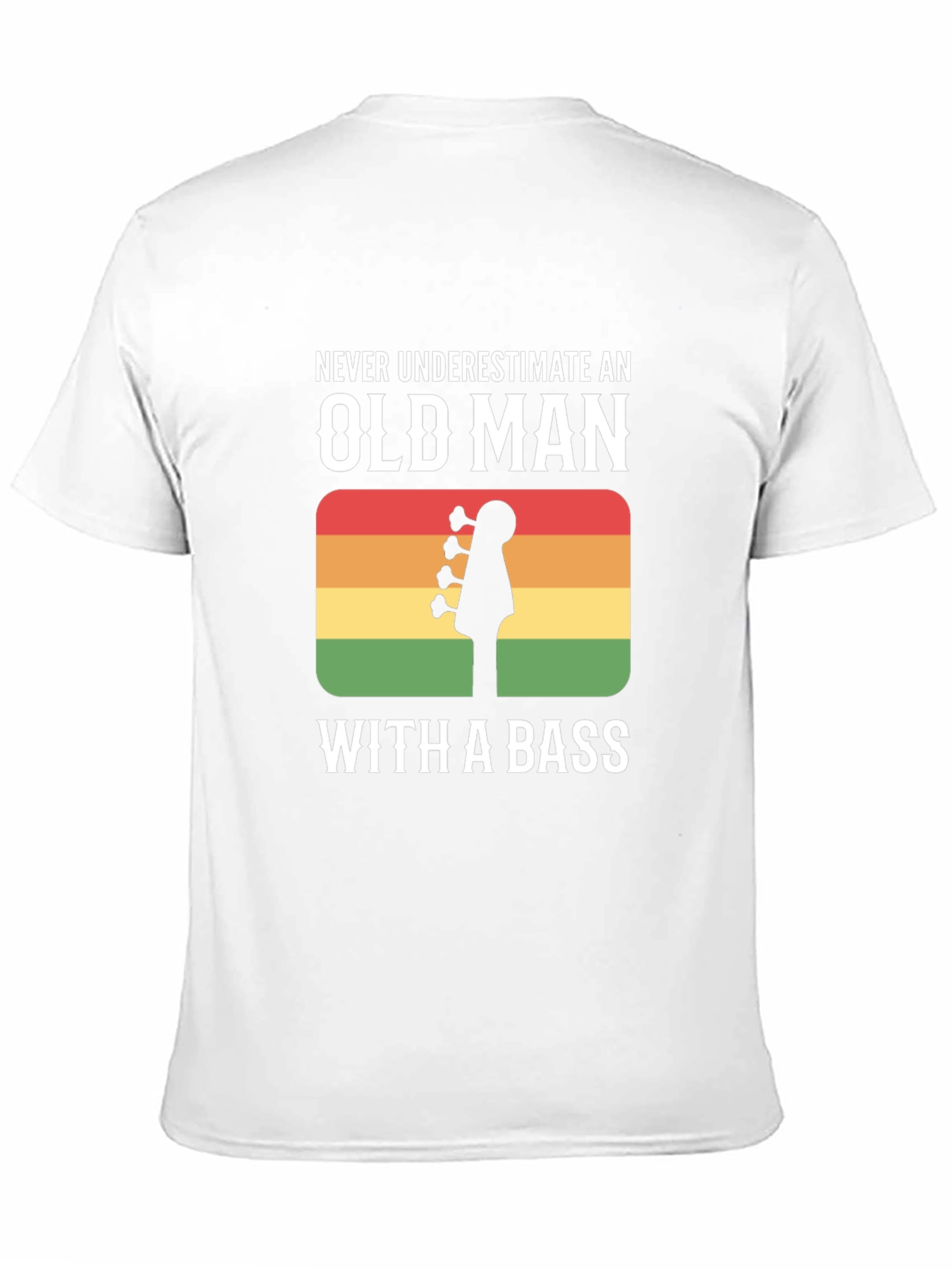 Old Man With a Bass Guitar T-Shirt