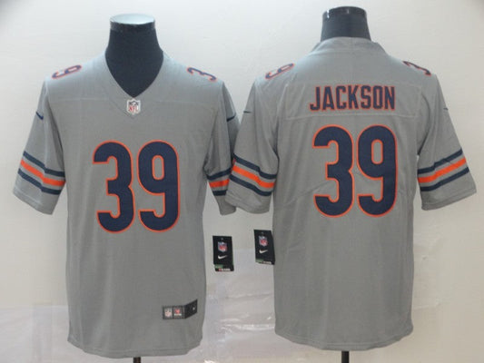 Men's Chicago Bears Eddie Jackson #39 Gray Game Jerseys